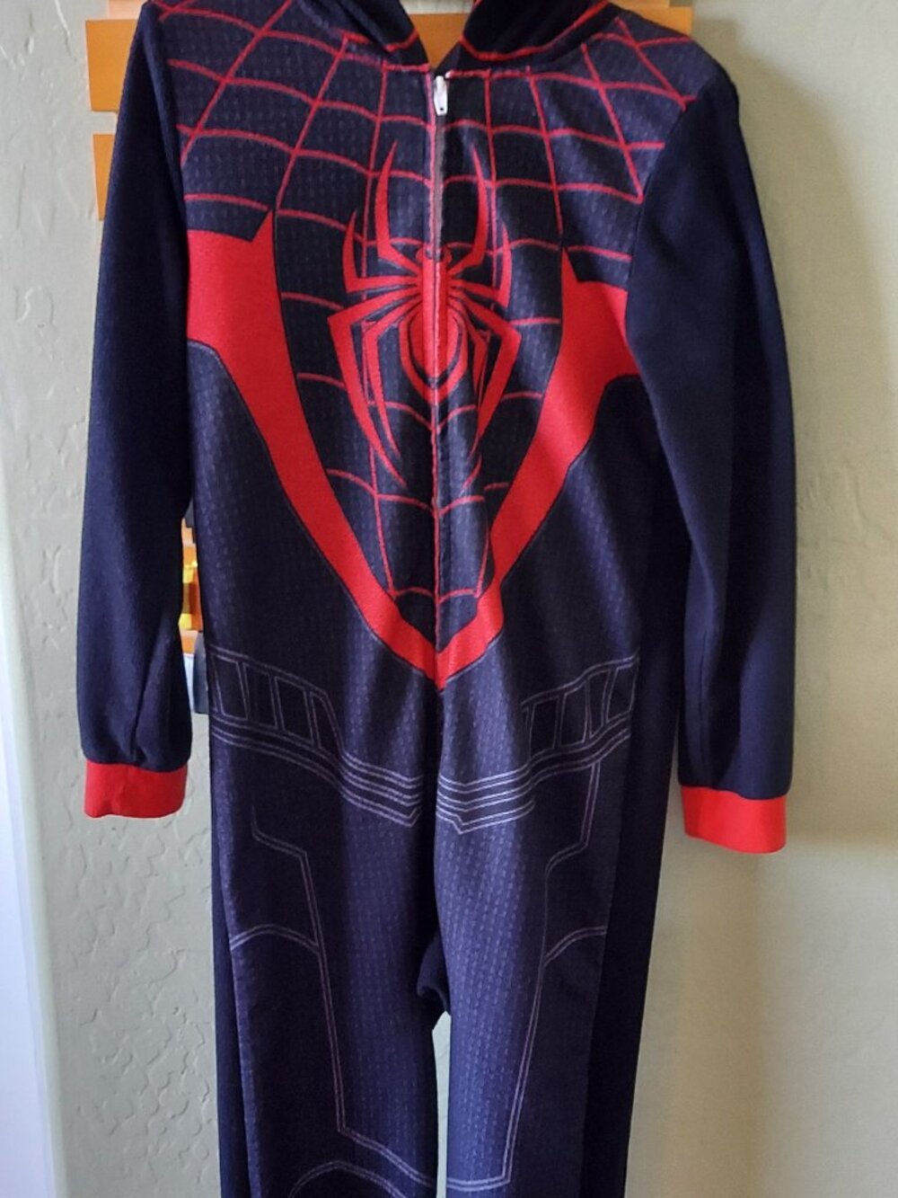Spiderman Miles Morales One-Piece Kids Superhero Costume Small - Picture 4 of 12